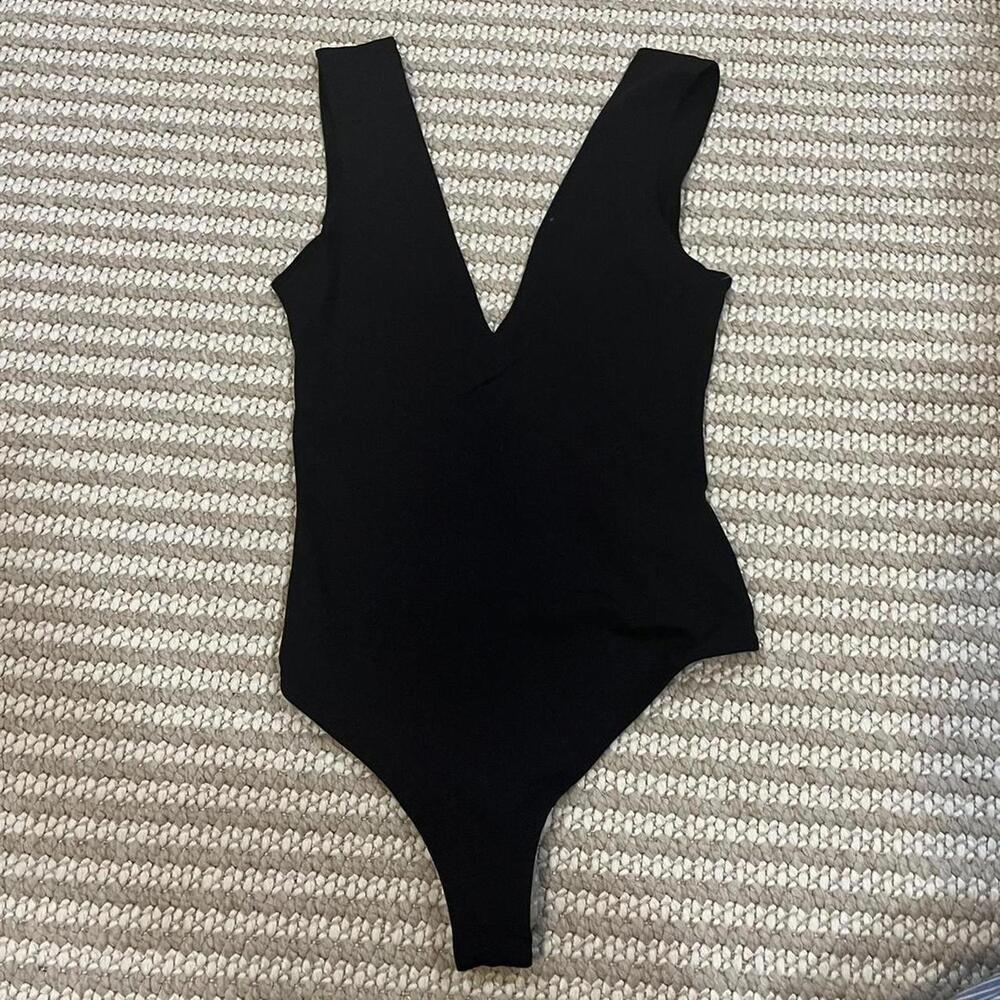 Free People Keep it Sleek Bodysuit in Black - Picture 3 of 6